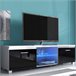  Armário de TV LED 150 Branco/ Preto
