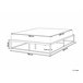 Beliani Cama com estrado Ferro VIRY 186x206 Branco