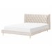 Beliani Cama com estrado Veludo FORBACH Bege