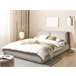Beliani Cama com estrado Bombazine VINAY 176x233 Bege