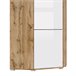 Armário de canto de 2 portas Selma Natural/ Branco