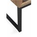Aparador De Chapa De Fresno, Frontis De Madera Reciclada Con Base De Metal 110 Madeira
