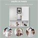 Armário Casa de Banho com Espelho MDF e Vidro kleankin 54 Branco