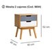 Mesa de cabeceira com 2 gavetas VITA Carvalho