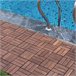 Conjunto de 10 ladrilhos Alliste click 12 ripas acácia/plástico Castanho