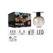 Grinalda com luzes LED BOLA 6,8 metros Preto