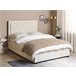 Beliani Cama com armazenamento Veludo LIEVIN 145x217 Creme
