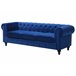 Beliani Conjunto de sofás CHESTERFIELD Azul Marino