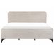 Beliani Cama com estrado Poliéster VALOGNES 192x220 Cinza Claro