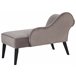 Beliani Chaise longue versão à esquerda Veludo BIARRITZ Cinza Escuro
