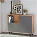 Aparador, Móvel Auxiliar de Sala, Buffet, 2 Portas, 1 Prateleira 86x112x33 cm Cinza