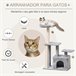 Arranhador para Gatos Aglomerado e Sisal PawHut Cinza