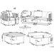 Beliani Conjunto lounge SENISE Branco/cinza