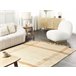Beliani De tejido plano YELMEZ 140x200 Bege