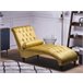 Beliani Chaise longue Terciopelo MURET Bege
