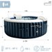 Spa jacuzzi inflável INTEX 4 pessoas Bubble Massage Navy Azul