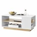 Mesa de centro Trelleborg com prateleira de aglomerado Natural/ Branco