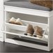 Banco para arrumação de sapatos com 1 gaveta FSR82-K-W SoBuy Branco