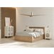 Mesa de cabeceira DIORA 60x40x35cm 1 porta Creme