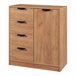 Aparador Varkaus com 4 gavetas + 1 porta MDF 80 Carvalho