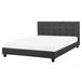 Beliani Cama Poliéster LA ROCHELLE 170x218 Cinza Escuro