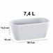 7.4L Pot retangular Branco