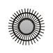 Espelho de parede HENNIKER ROUND PRETO Preto