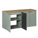 Móvel de lavatório Móvel de lavatório de 4 portas Verde Jade Verde