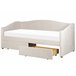 Beliani Cama com armazenamento Poliéster VITTEL 214x98 Bege