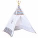 Tenda Tipi Infantil Poliéster e Madeira de Pinho HOMCOM Tenda Tipi Infantil Poliéster e Madeira de Pinho HOMCOM Branco