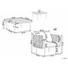 Beliani Conjunto lounge SENISE Branco/cinza