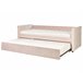 Beliani Cama com estrado Veludo LIBOURNE 102x220 Rosa Talco