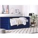 Beliani Cama com estrado Veludo GASSIN 100x231 Azul Marino