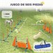 Conjunto de Treino e Agilidade ABS, PE, Tecido Oxford PawHut Laranja