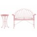 Beliani Conjunto bistrô CAVINIA Rosa