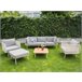 Beliani Conjunto lounge SENISE Branco/cinza