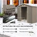 Abrigo de Jardim Aço Galvanizado e PP Outsunny Abrigo de Jardim Aço Galvanizado e PP Outsunny Cinza
