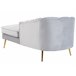 Beliani Chaise longue Veludo ALLIER Azul Marino