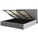 Beliani Cama com armazenamento Veludo LORIENT 197x216 Cinza Claro
