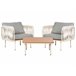 Beliani Conjunto lounge SENISE Branco/cinza