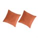 2 Fronhas para almofada liso lino/algodão orgânico Terracota
