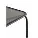 Console de metal com tampo de vidro Preto