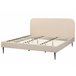 Beliani Cama com estrado Bouclé FLAYAT 193x215 Bege