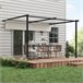 Pérgola de Parede Poliéster e Aço Outsunny Cru