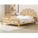 Beliani Cama com estrado Rattan/vime FLORENTINE 187x207 Castanho