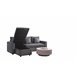 Chaise longue DRAKO reversível cor cinza escuro Cinza Escuro