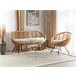 Beliani Conjunto lounge Rattan/vime MARATEA Natural
