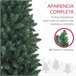 Árvore de Natal Metal e PVC HOMCOM, casa - natal Verde