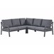 Beliani Conjunto lounge VIZZINI Cinza Escuro