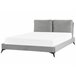 Beliani Cama com estrado Veludo MELLE 176x233 Cinza